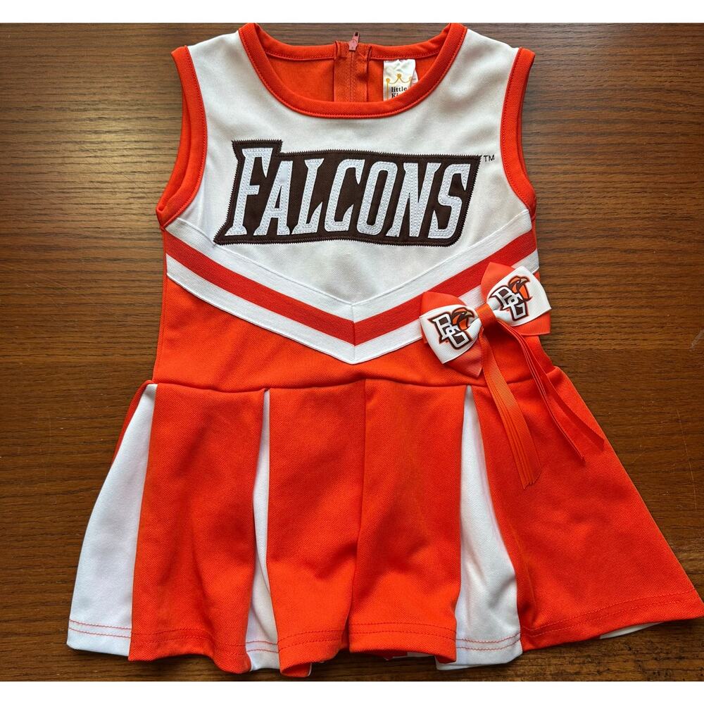 Bowling Green Falcons Cheerleader Outfit with Matching Bow Girls 2T